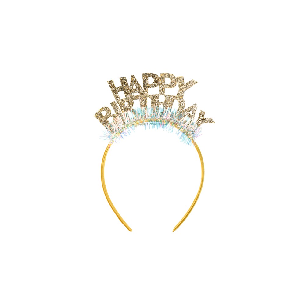 Serre-tête Happy Birthday doré
