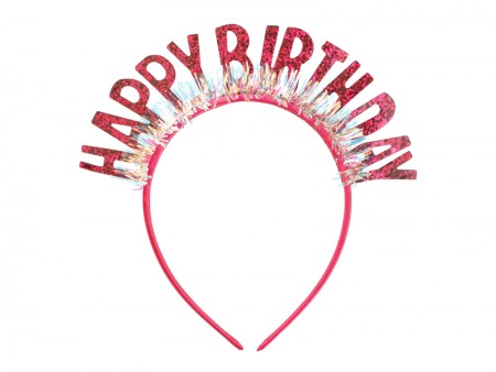 Serre-tête Happy Birthday rose