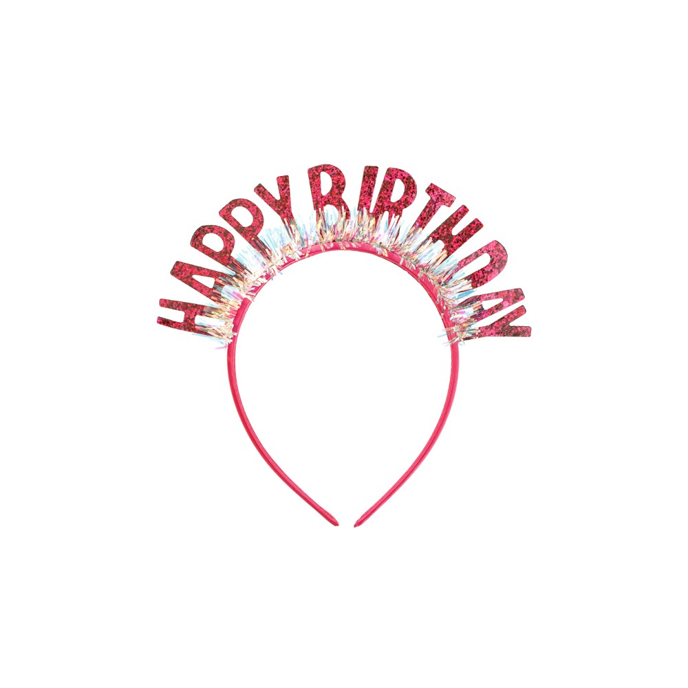 Serre-tête Happy Birthday rose