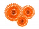 3 Rosettes décoratives - orange