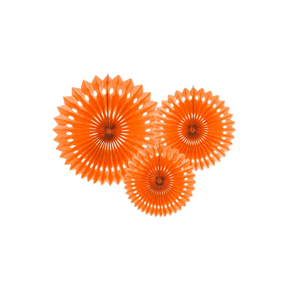 3 Rosettes décoratives - orange