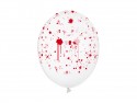 50 Ballons transparents 30 cm - Taches de sang