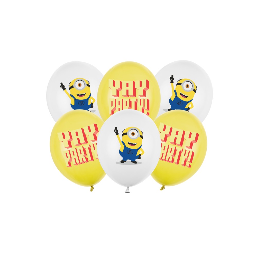 6 Ballons 30 cm "Minions"