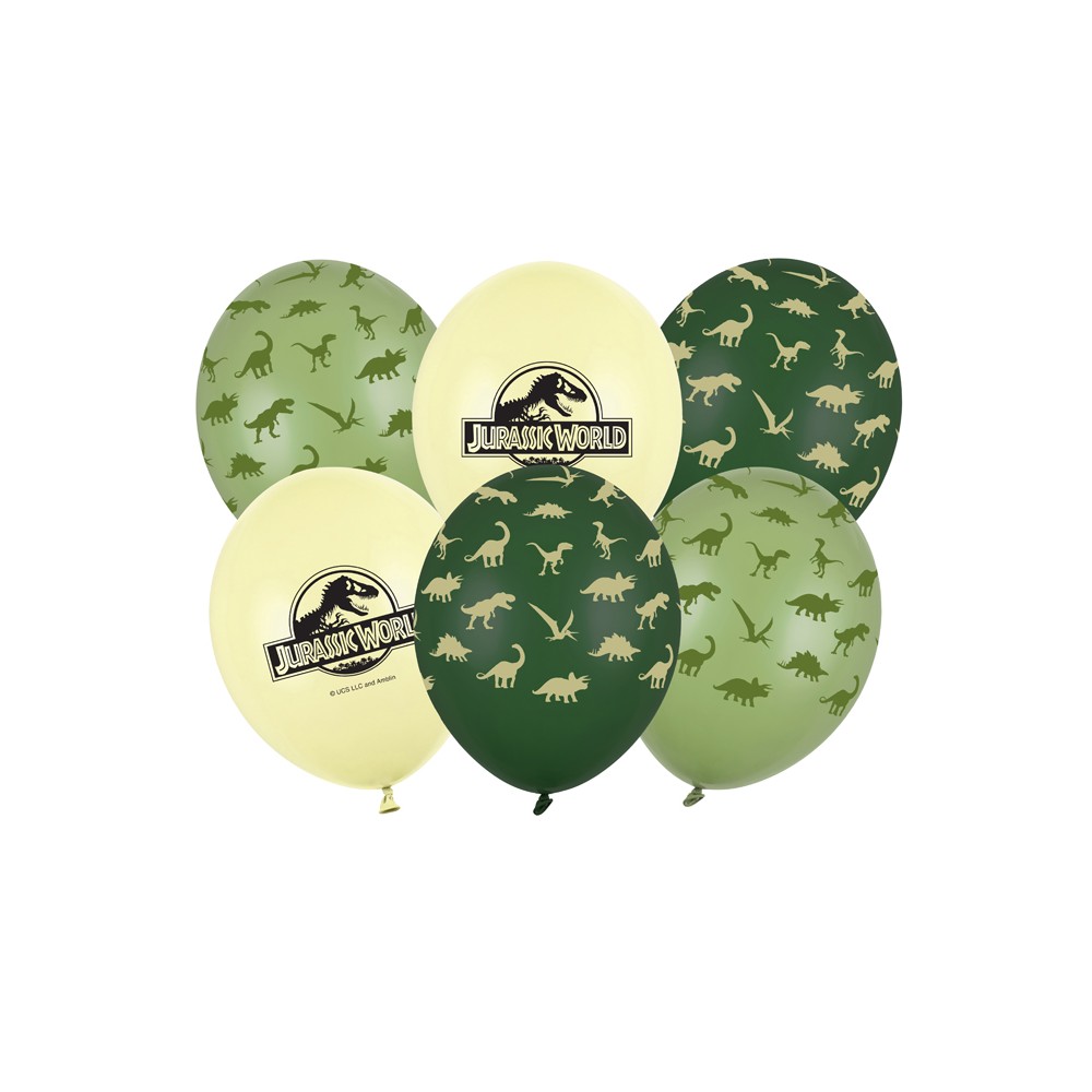 6 Ballons 30 cm "Jurassic World"