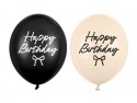 50 Ballons 30 cm Happy Birthday noeuds