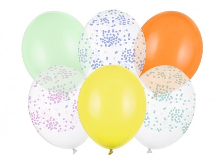 6 Ballons 30 cm - Confettis...
