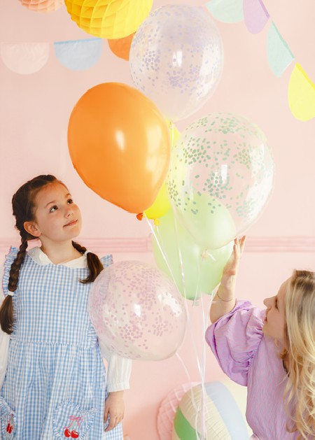 6 Ballons 30 cm - Confettis...