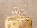 Bougie d'anniversaire Happy Birthday dorées