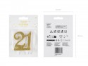 Bougie d'anniversaire Chiffre 21 - dorée