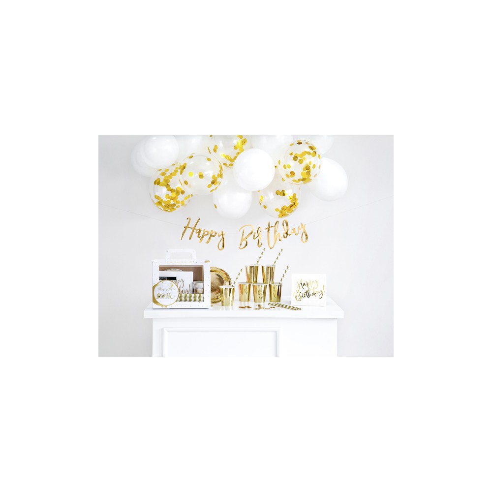 Kit 60 pièces décoration anniversaire - or