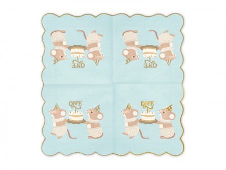 12 Serviettes One Souris