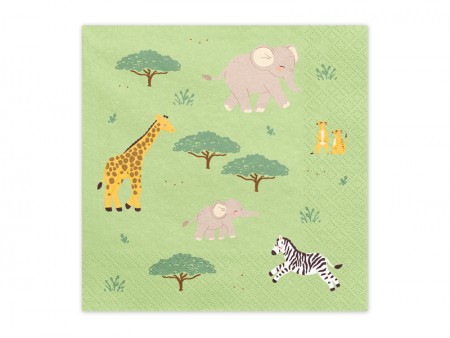 12 Serviettes Safari
