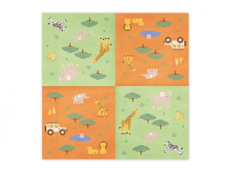 12 Serviettes Safari