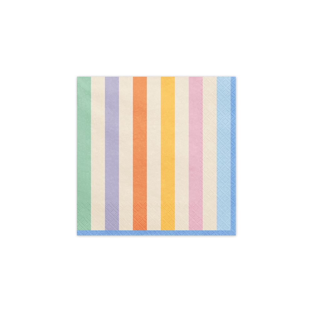 20 Serviettes Rayures