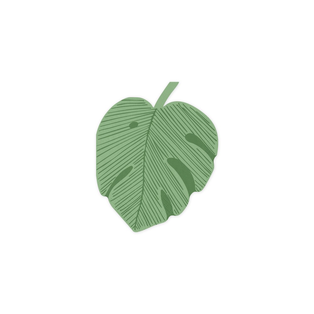 12 Serviettes Feuille de Monstera