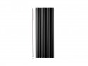 12 Pailles en plastique - 23 cm - noir
