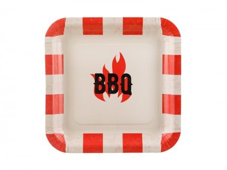 6 Assiettes en papier BBQ