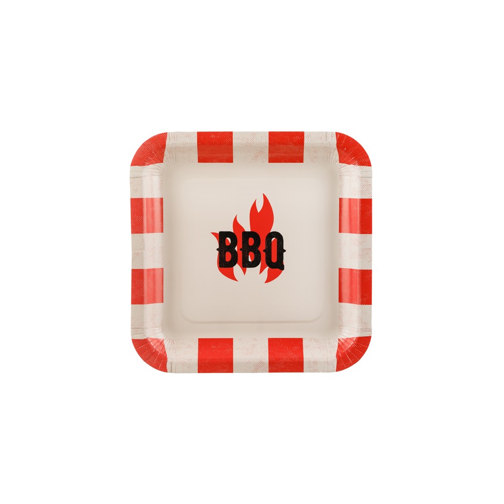 6 Assiettes en papier BBQ