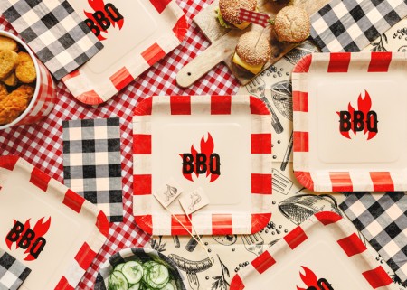 6 Assiettes en papier BBQ