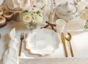 6 Assiettes avec ornement - blanc - 26 cm