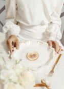 6 Assiettes avec ornement - blanc - 26 cm