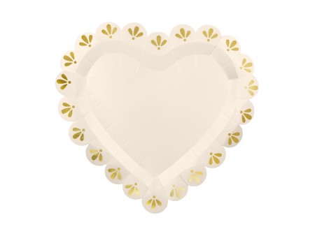 6 Assiettes coeur - 26 cm