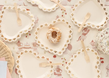6 Assiettes coeur - 26 cm