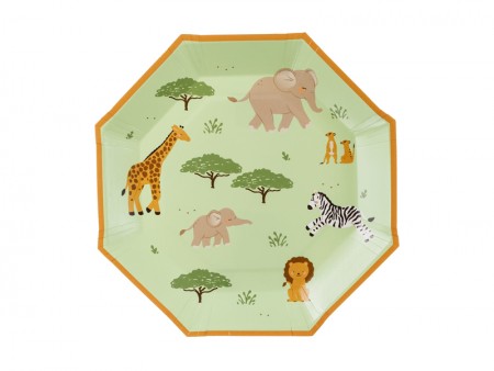 6 Assiettes Safari - 23 cm