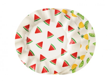 6 Assiettes Fruits - 20.5 cm