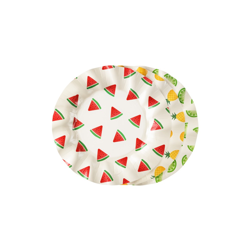 6 Assiettes Fruits - 20.5 cm