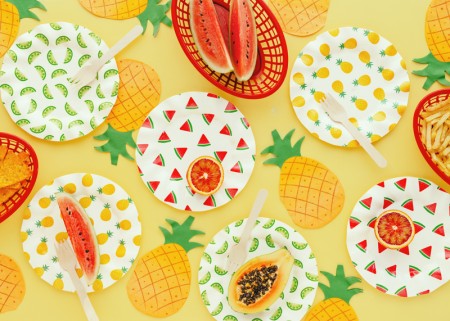 6 Assiettes Fruits - 20.5 cm
