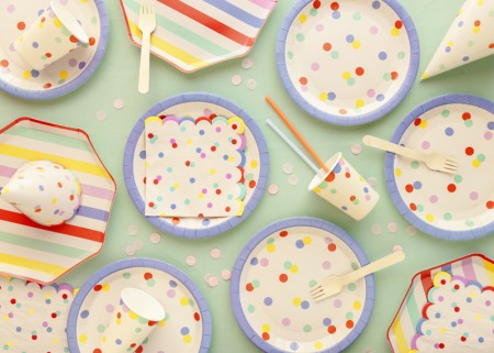 6 Assiettes Confetti - 23 cm
