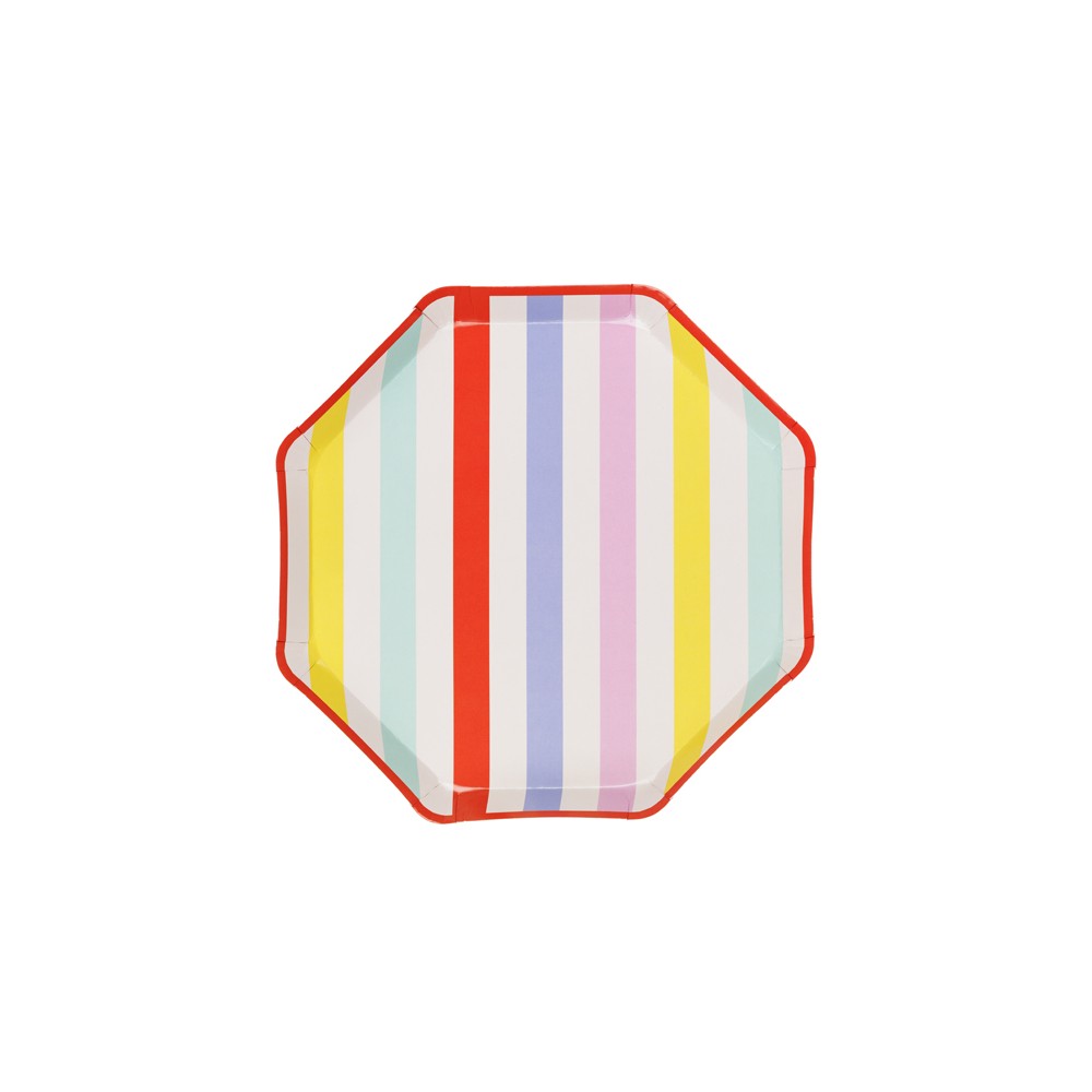 6 Assiettes Rayures - 24,5 cm