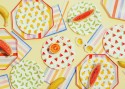 6 Assiettes Rayures - 24,5 cm