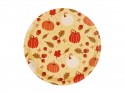 6 Assiettes en papier Citrouilles et glands - 23 cm