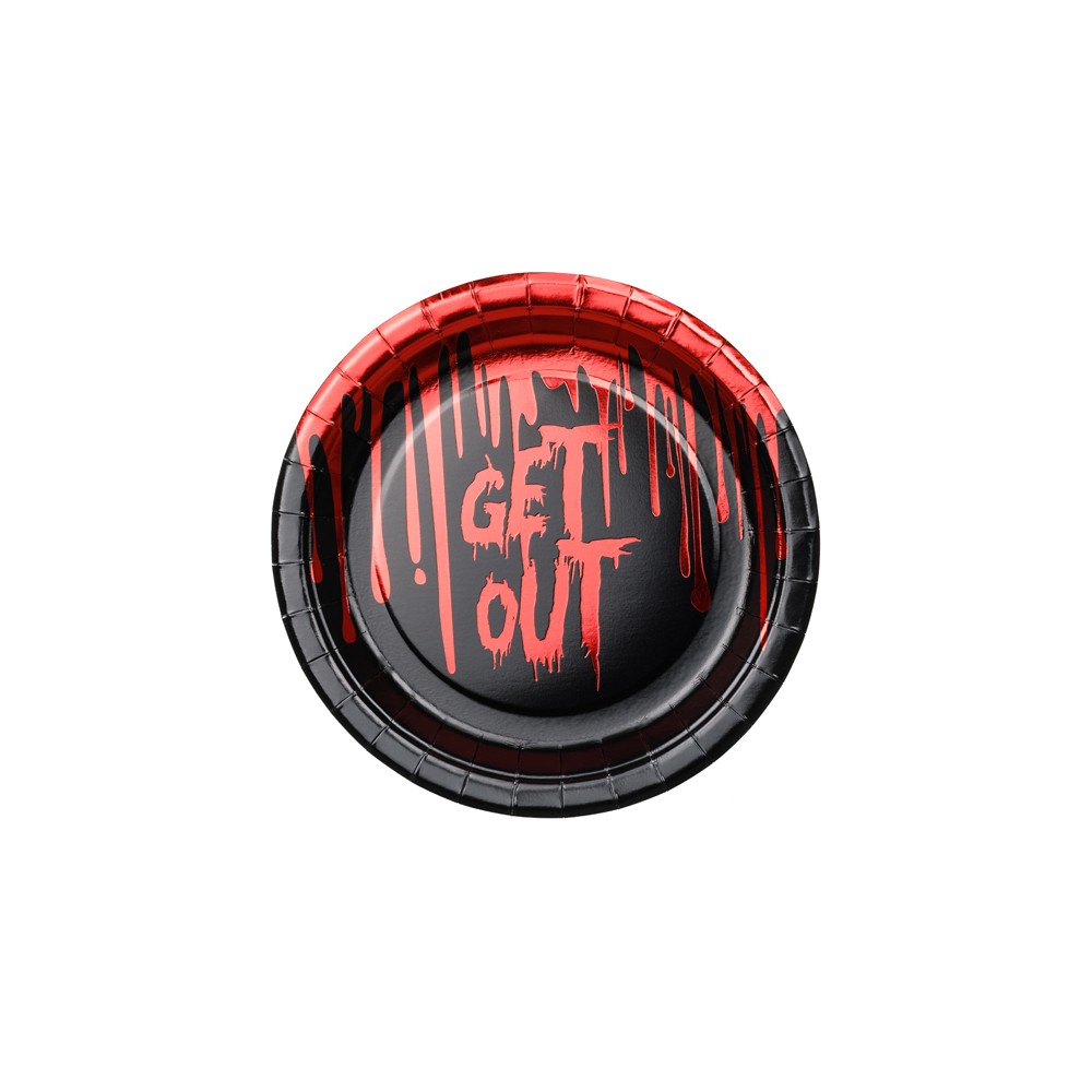 6 Assiettes en papier "Get out" - 18 cm