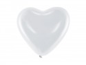 100 Ballons 25cm coeurs - blanc pastel