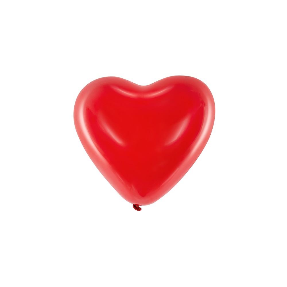 100 Ballons 25cm Coeur - rouge pastel