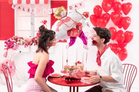 100 Ballons 25cm Coeur -...