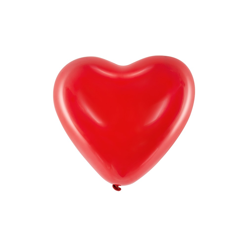100 ballons cœurs en latex – Rouge – 40 cm