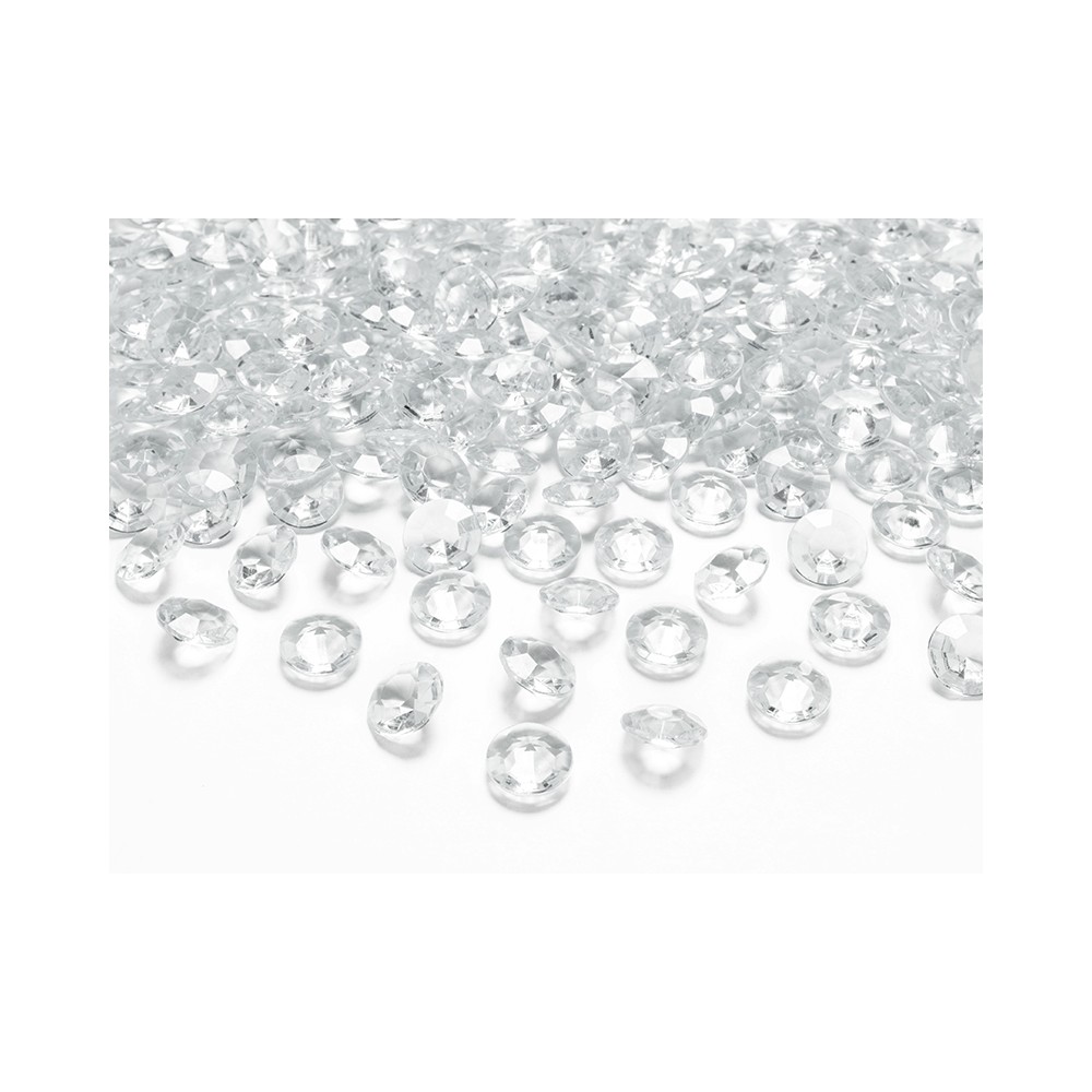 100 Confettis diamantés - transparent