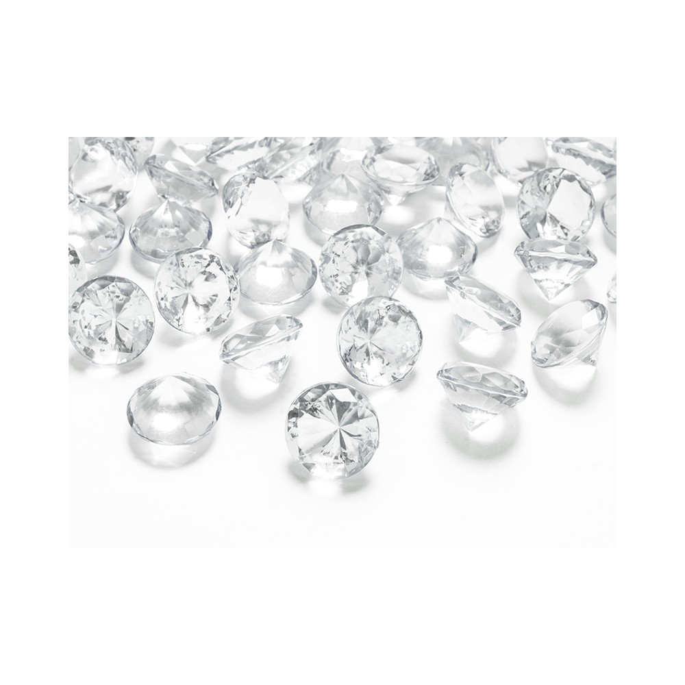 10 Confettis diamantés - transparent