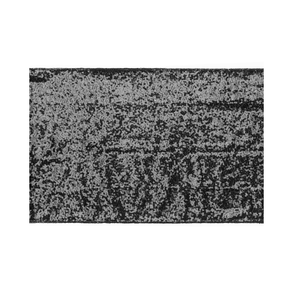Chemin de table à paillettes - noir