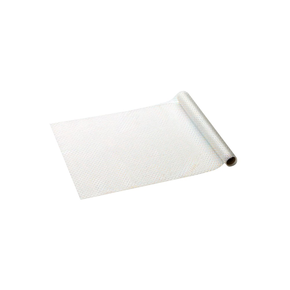 Chemin de table en tulle Ecailles - blanc