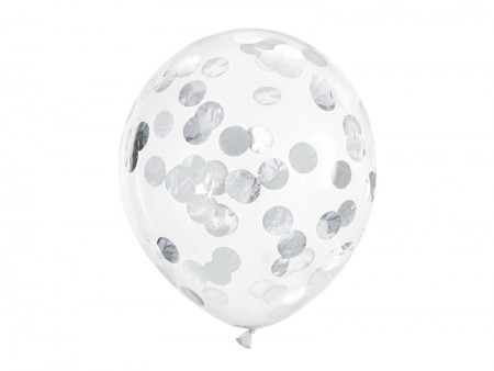 6 Ballons avec confettis -...
