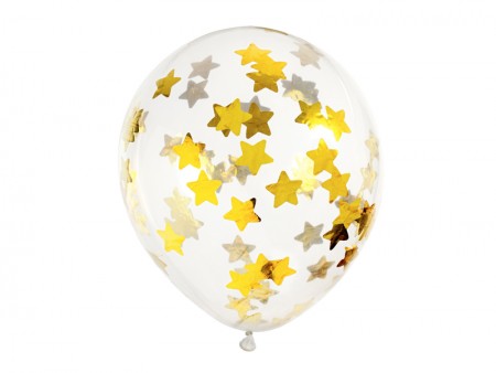 6 Ballons avec confettis -...