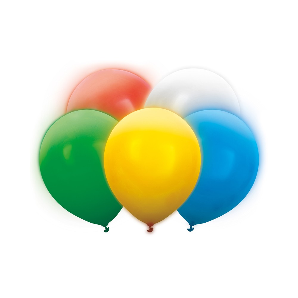 5 Ballons LED 30 cm