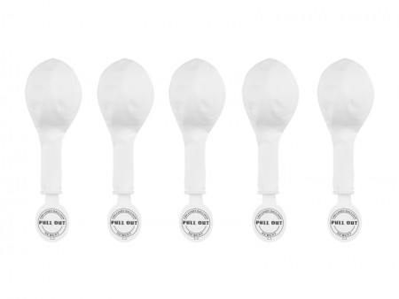 5 Ballons LED 30 cm - blanche