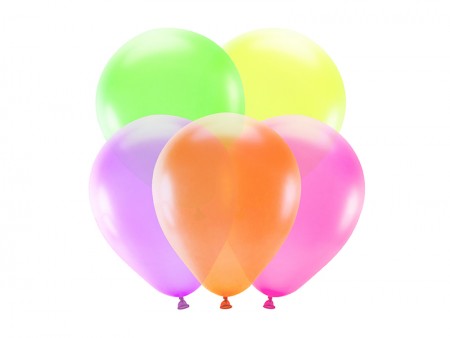 5 Ballons néon 25cm