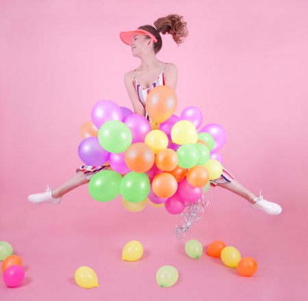 5 Ballons néon 25cm